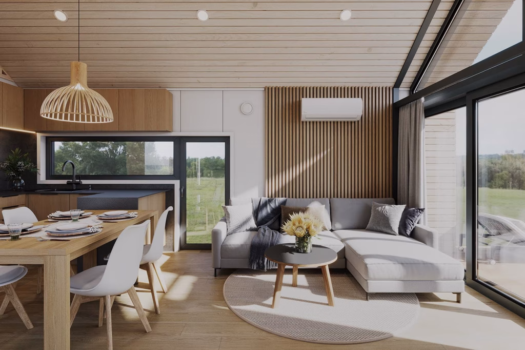 , Casas móveis em BragaCasa de madeira pré-fabricada móvel F1 (13 m x 4,2 m)